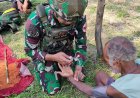 Warga Distrik Napua Peroleh Layanan Kesehatan dari Satgas Yonif 645/GTY