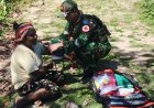 Satgas Yonif 645/GTY Lakukan Anjangsana dan Pelayanan Kesehatan di Distrik Walesi