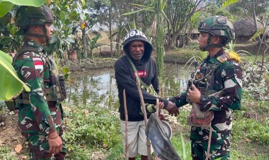 Satgas Yonif 645/GTY Berikan Layanan Kesehatan untuk Warga Distrik Napua